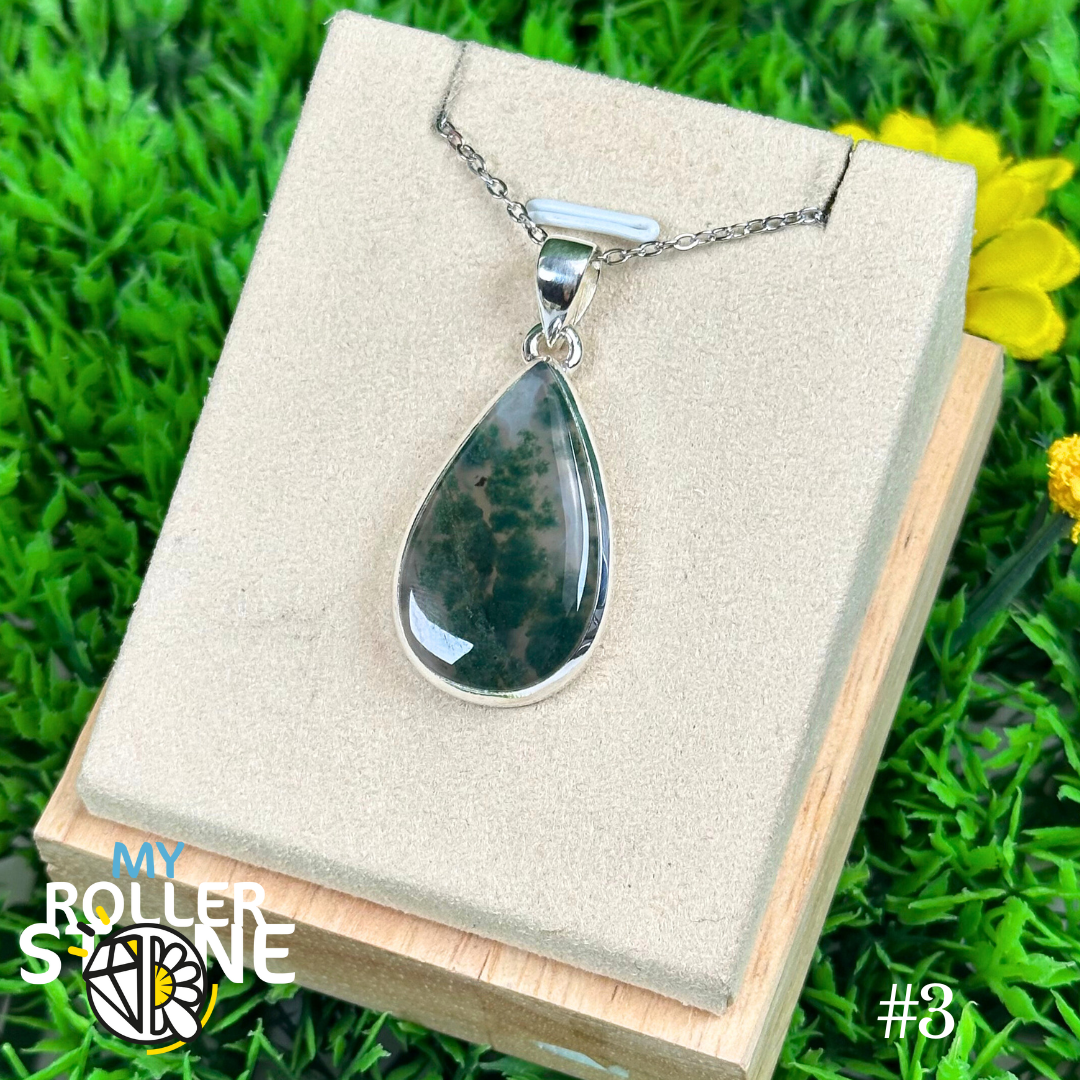 Pendentif Agate Mousse #3