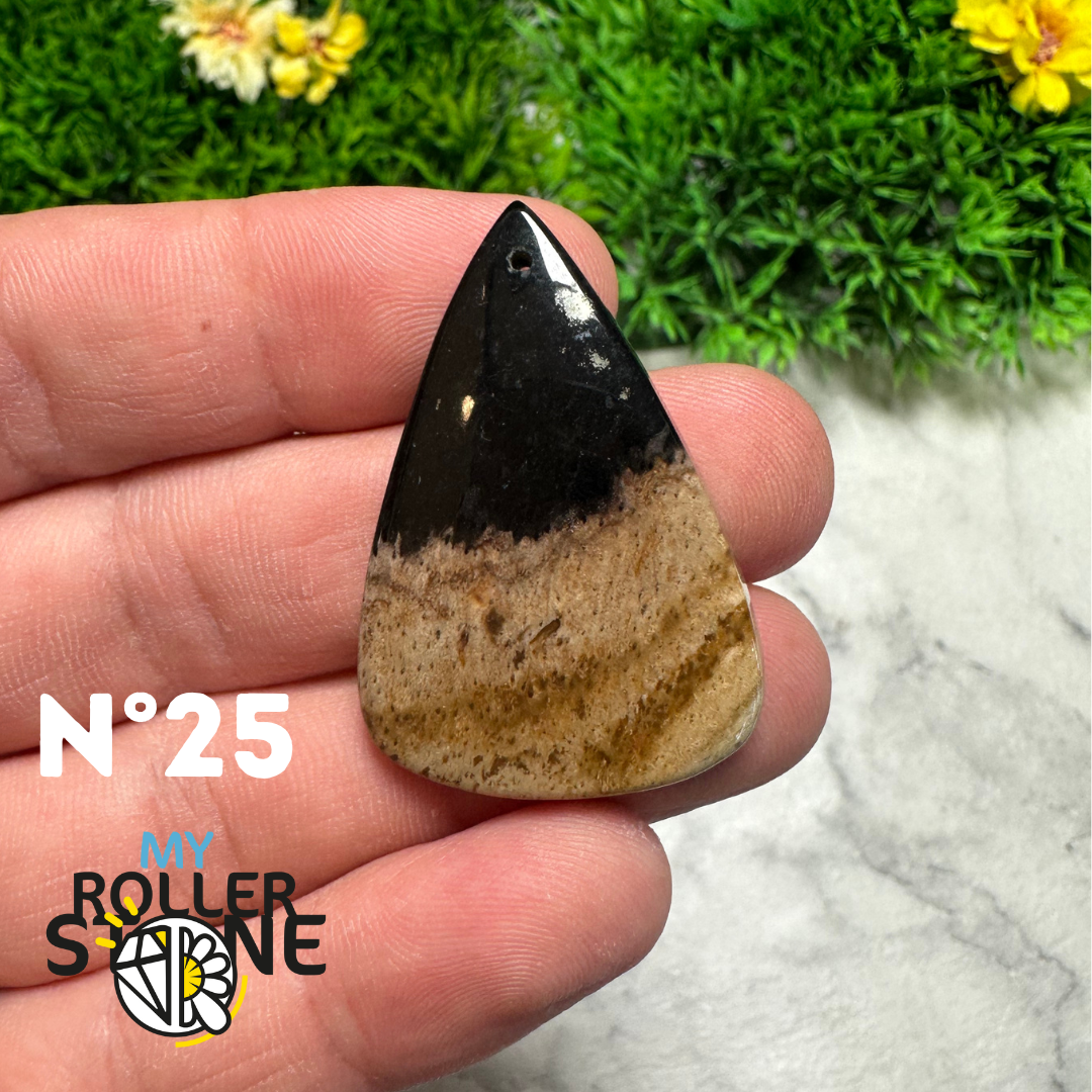 Pendentif Agate Racine de Palmier - 25
