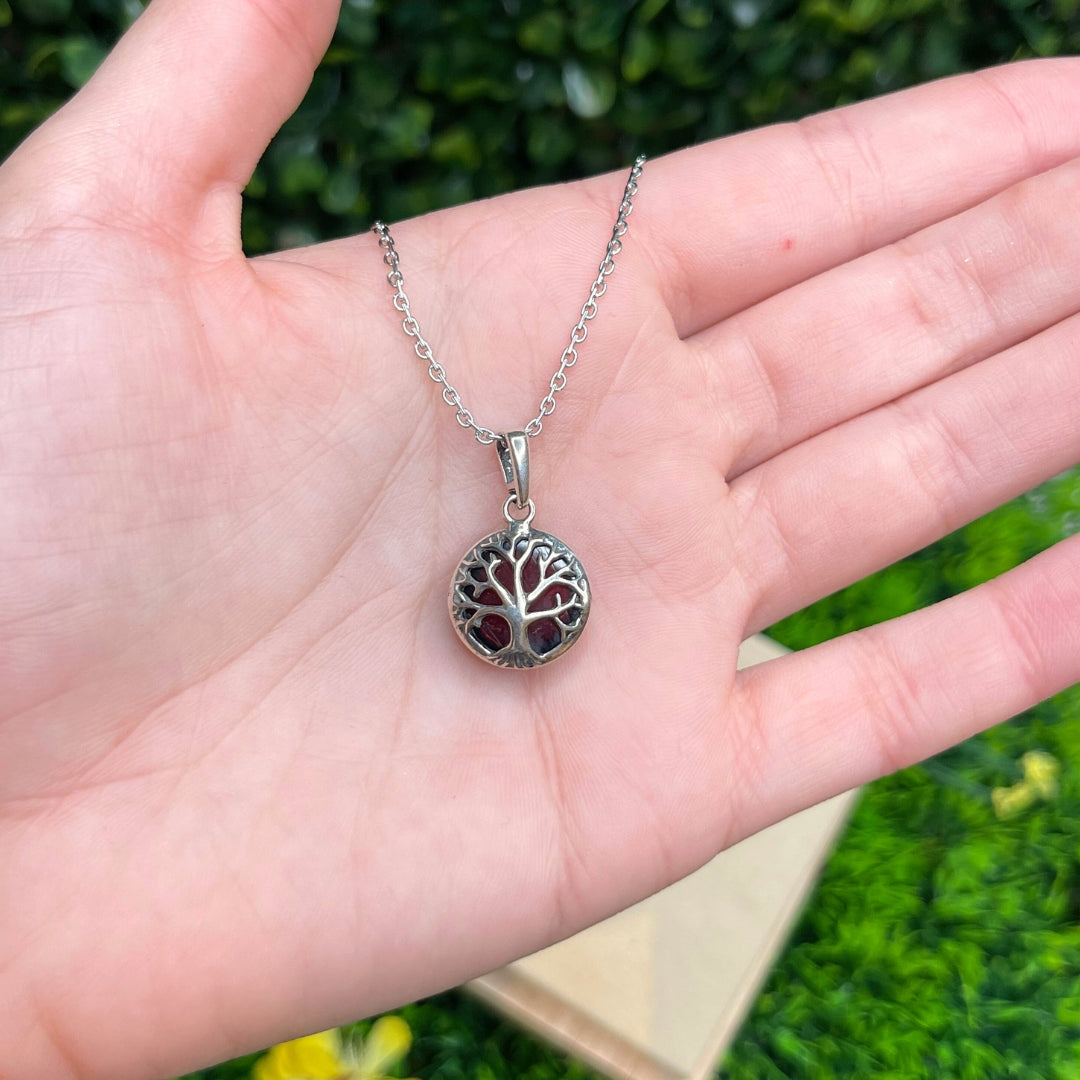 Pendentif Ambre Cerise