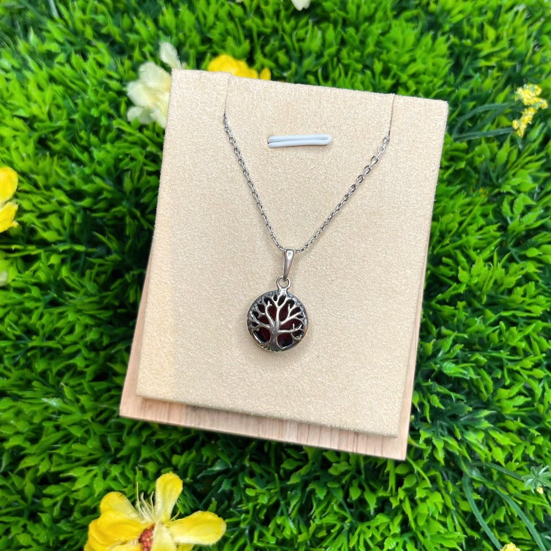 Pendentif Ambre Arbre de vie
