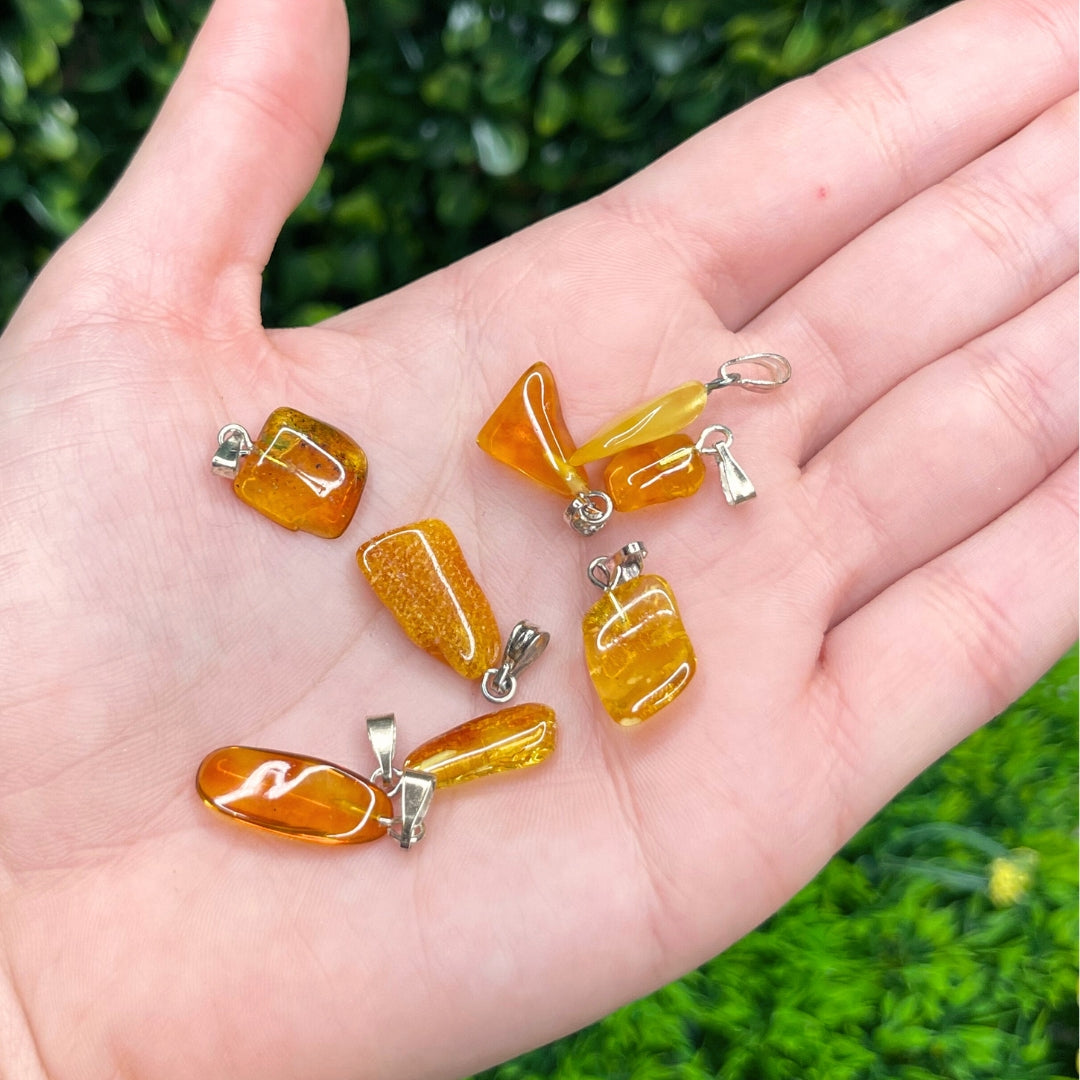 Pendentif Ambre Arrondi