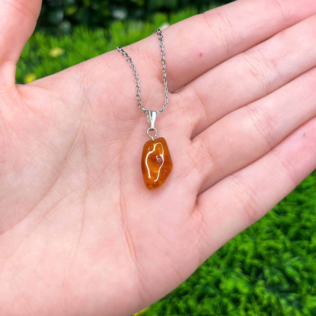 Pendentif Laiton en Ambre