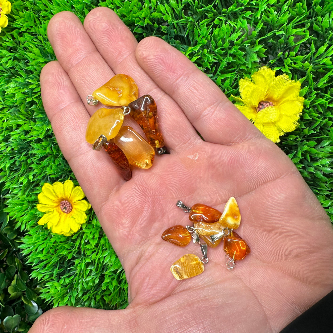 Pendentif Ambre Arrondi