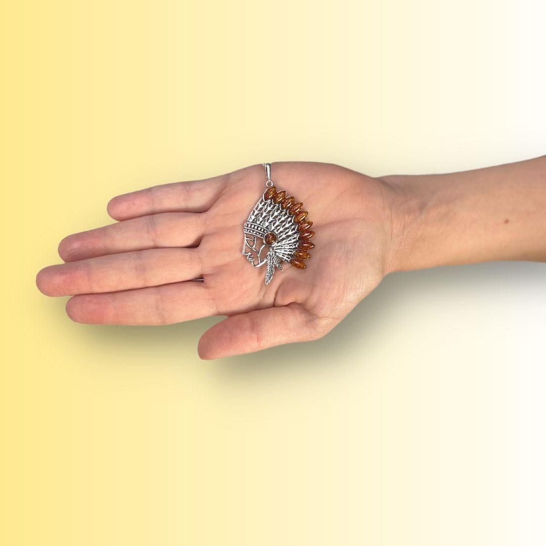 Pendentif Ambre tête d’indien - Bracelets
