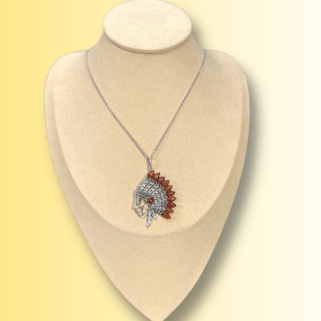 Pendentif Ambre tête d’indien - Bracelets