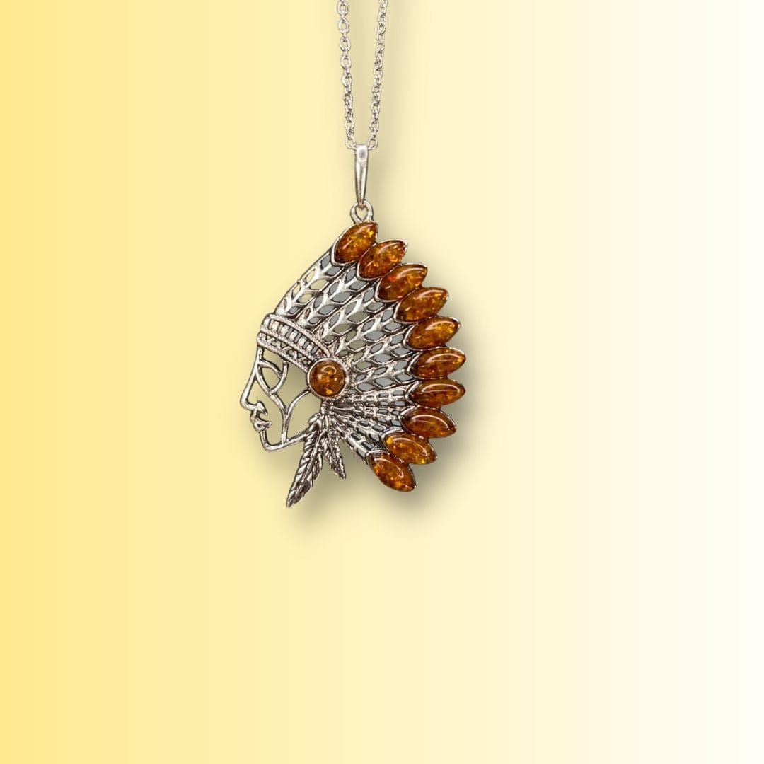 Pendentif Ambre tête d’indien - Bracelets