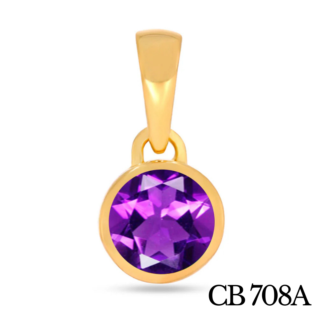 Pendentif solitaire en Améthyste