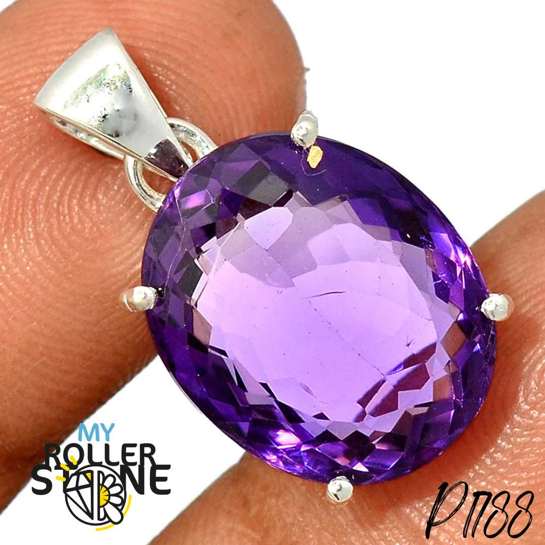 Pendentif Améthyste Facetté P1788