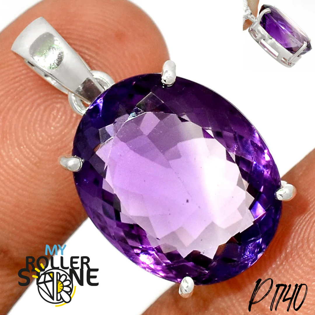 Pendentif Améthyste Facettée P1740