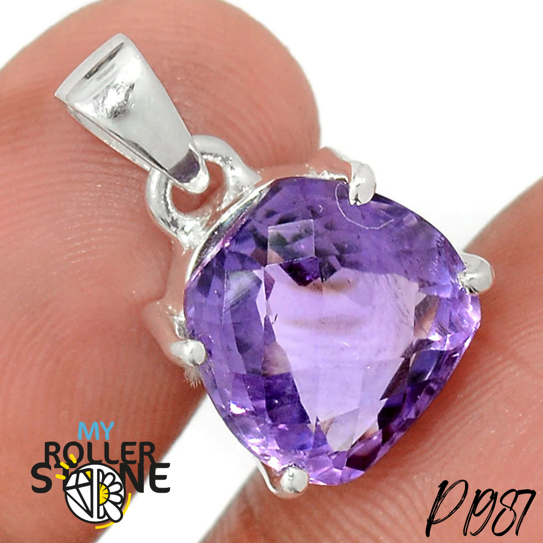Pendentif Améthyste Facettée P1987