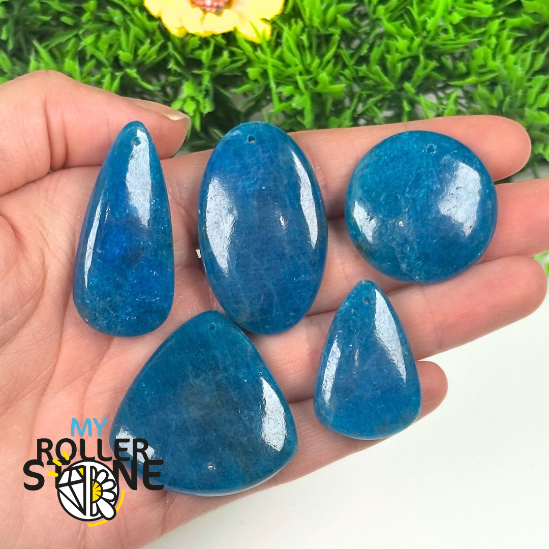 Pendentif Apatite bleue 5A