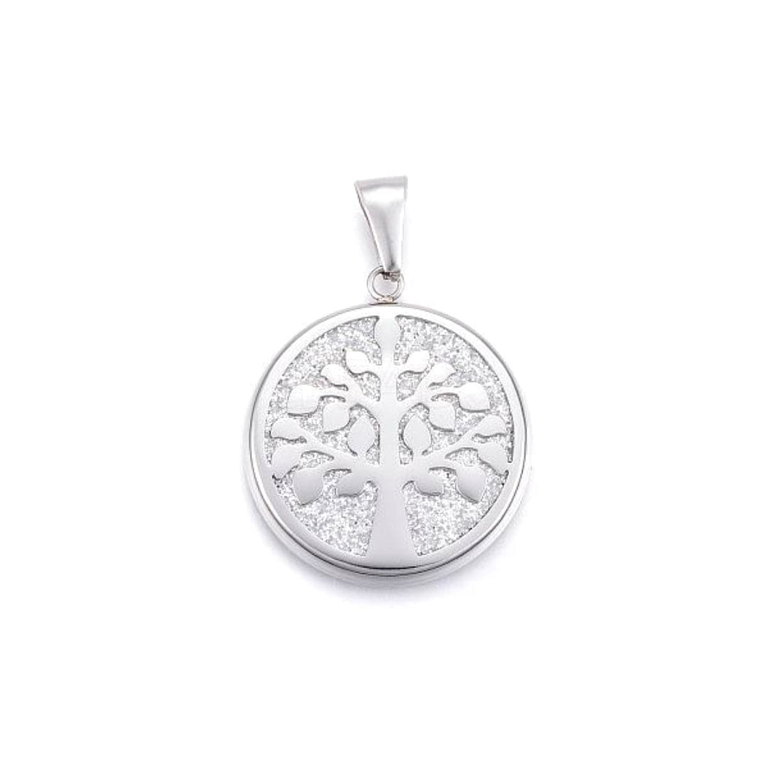 Pendentif Arbre de vie Acier inoxydable Argenté