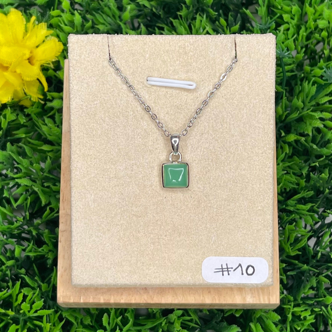 Pendentif Argent 925 Chrysoprase #10