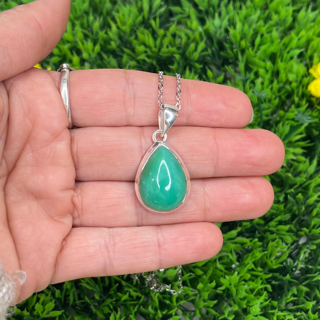 Pendentif Argent 925 Chrysoprase #20