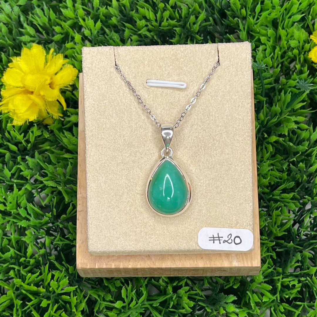 Pendentif Argent 925 Chrysoprase #20
