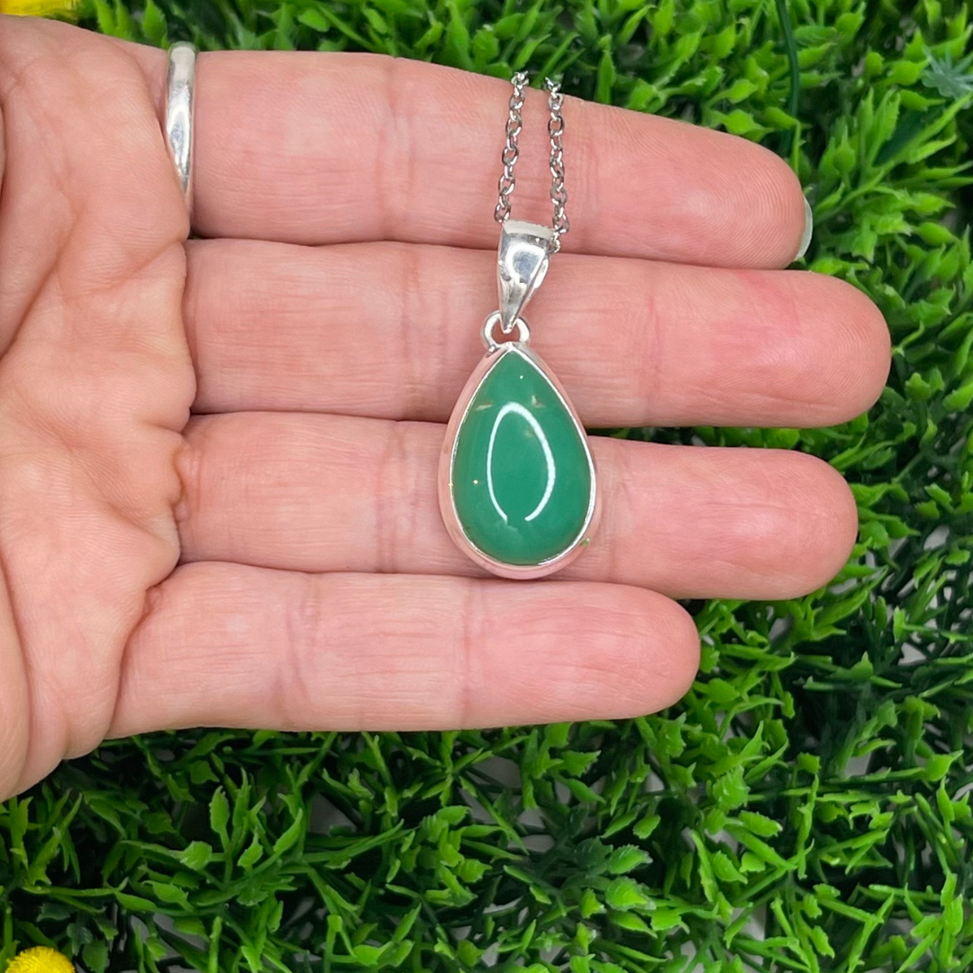 Pendentif Argent 925 Chrysoprase #22