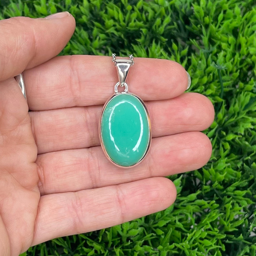 Pendentif Argent 925 Chrysoprase #23