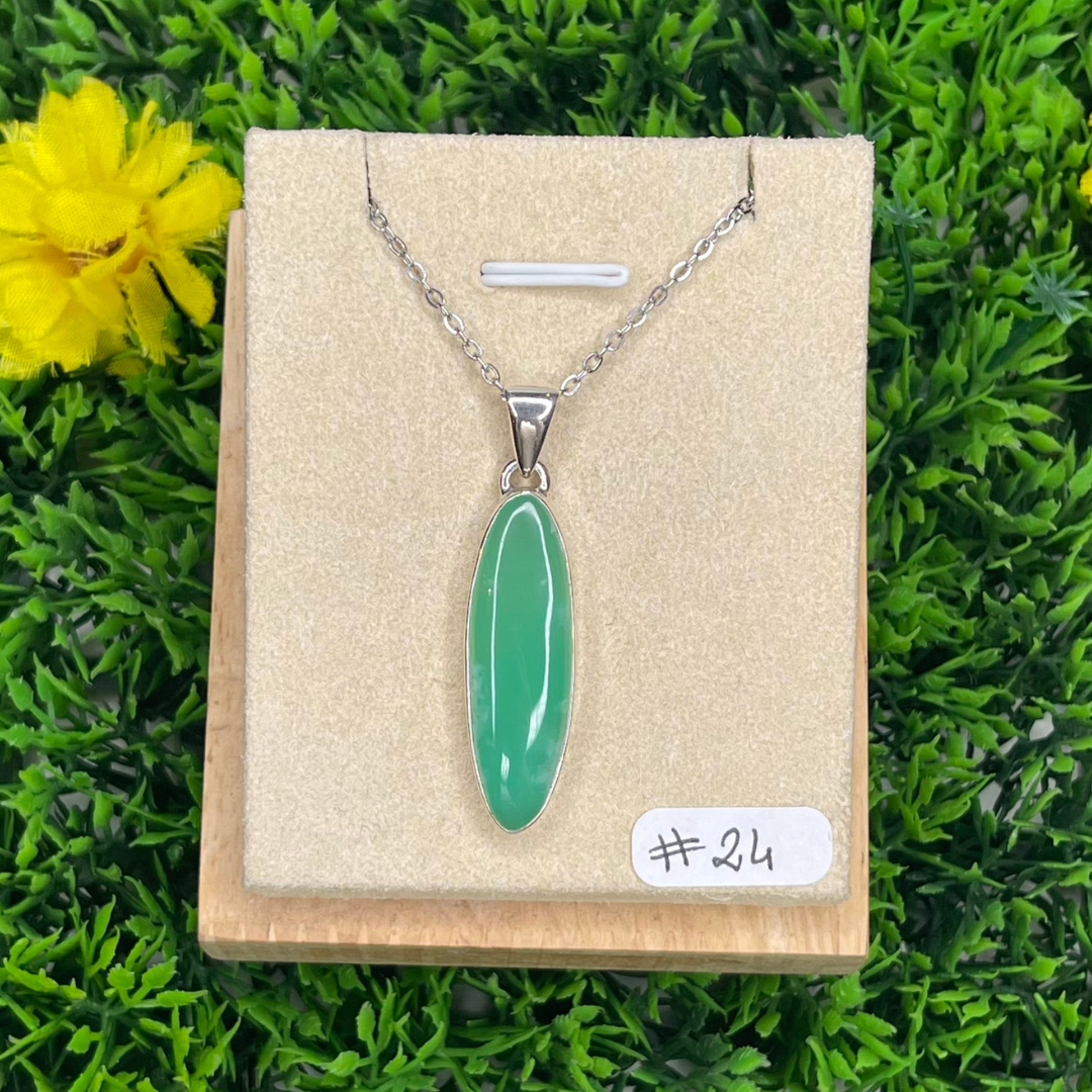 Pendentif Argent 925 Chrysoprase #24