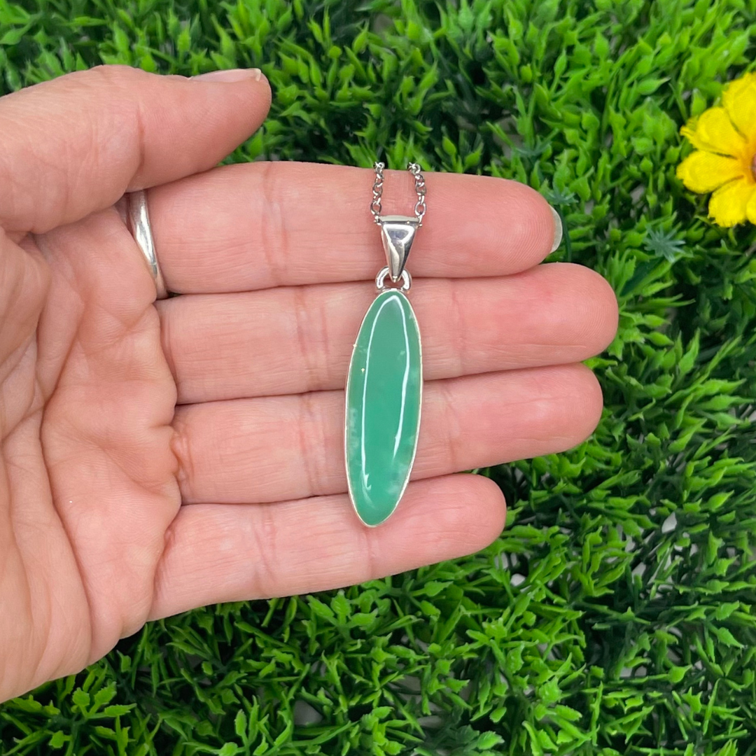 Pendentif Argent 925 Chrysoprase #24