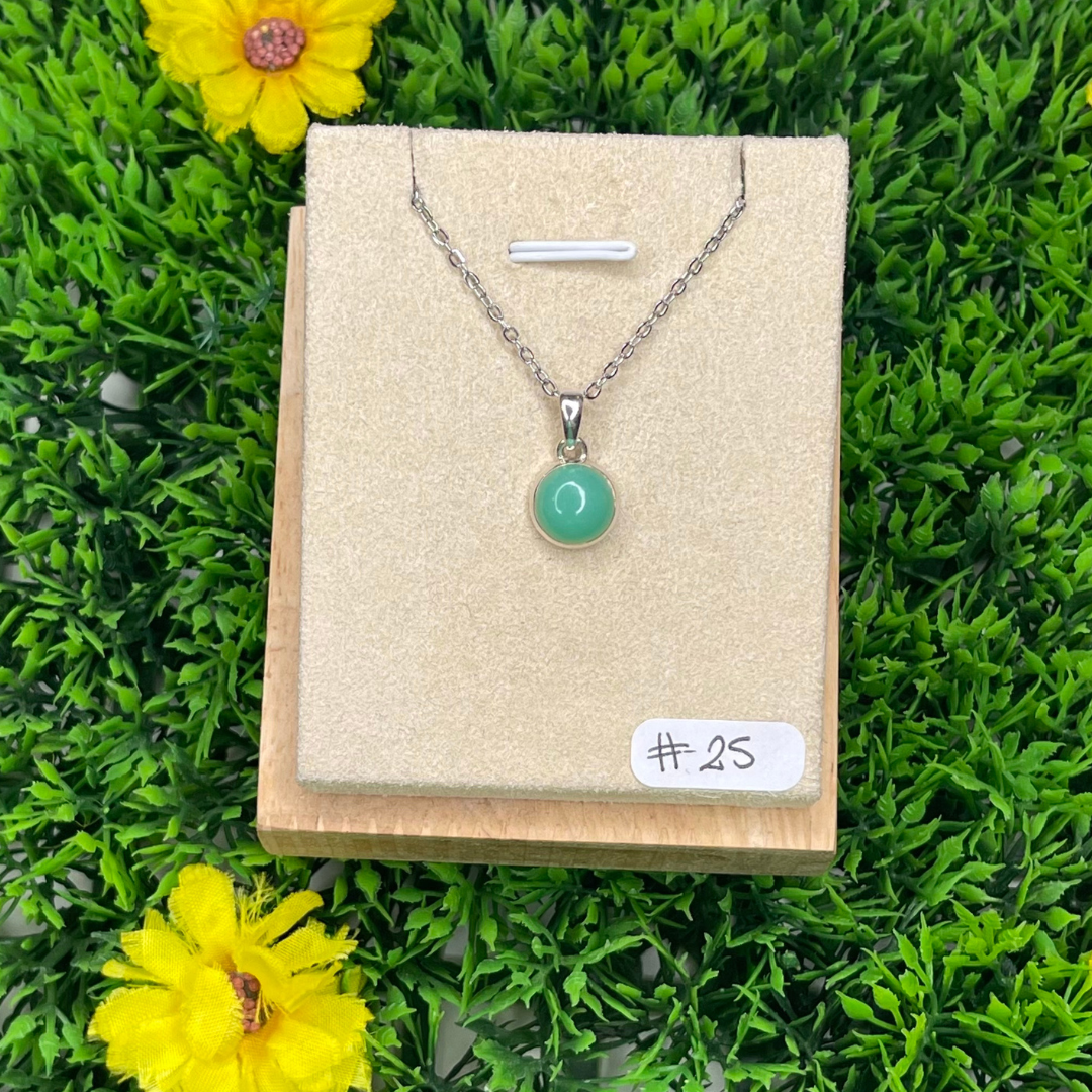 Pendentif Argent 925 Chrysoprase #25