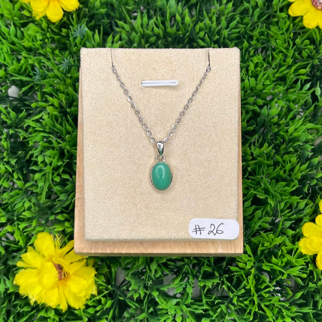 Pendentif Argent 925 Chrysoprase #26