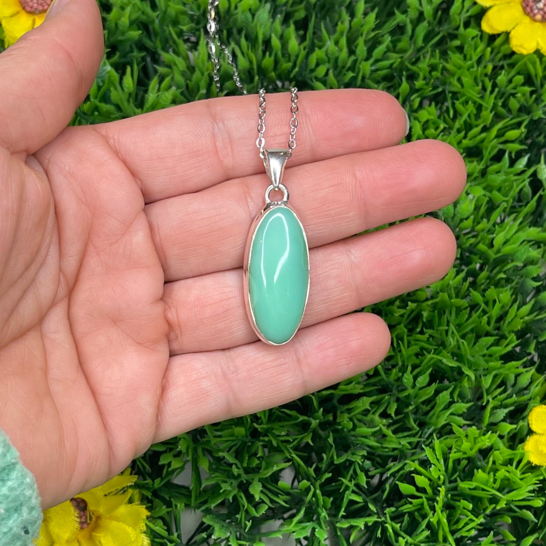 Pendentif Argent 925 Chrysoprase #27