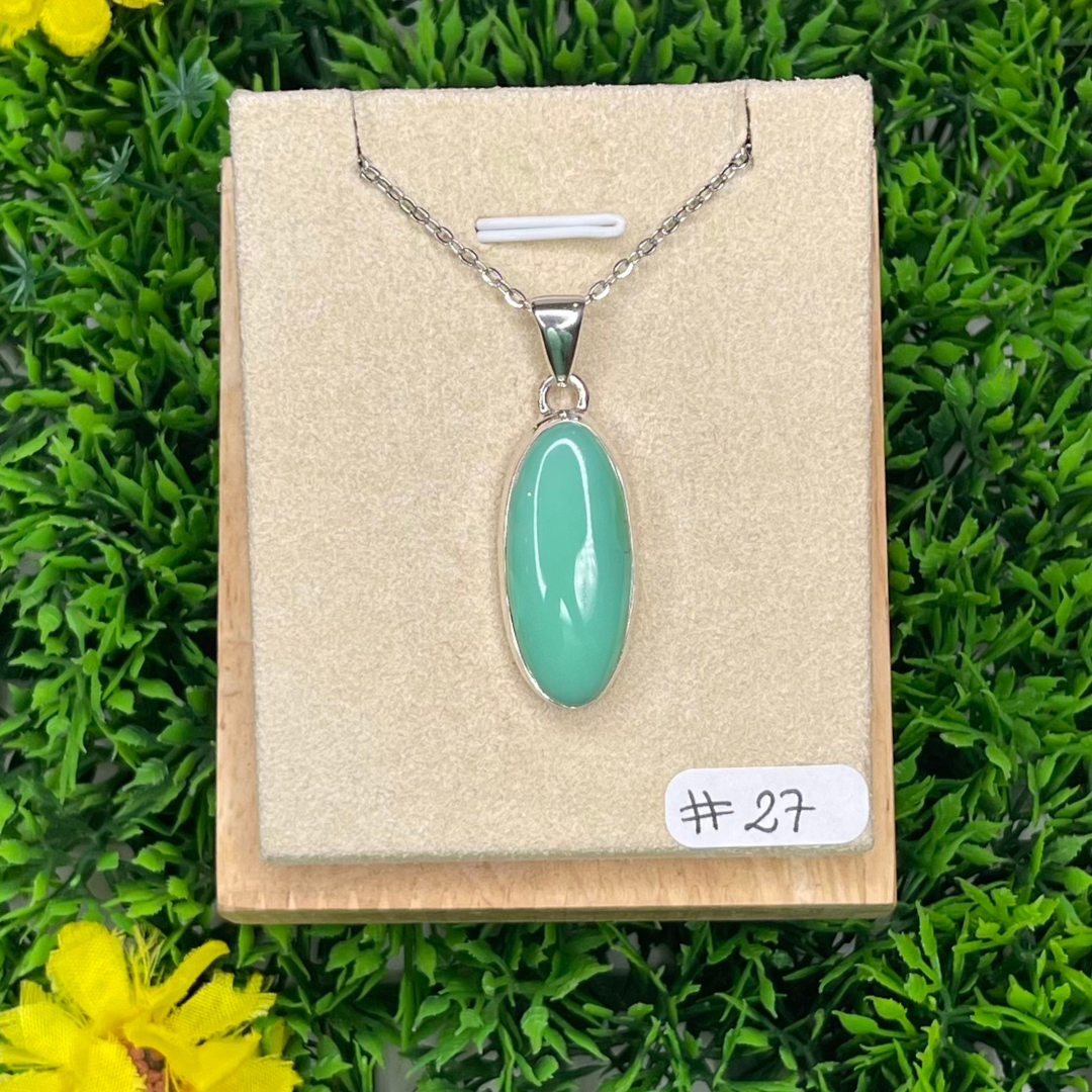 Pendentif Argent 925 Chrysoprase #27