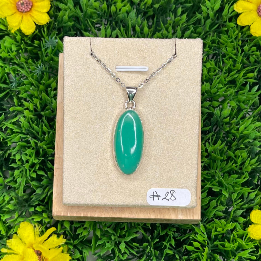 Pendentif Argent 925 Chrysoprase #28