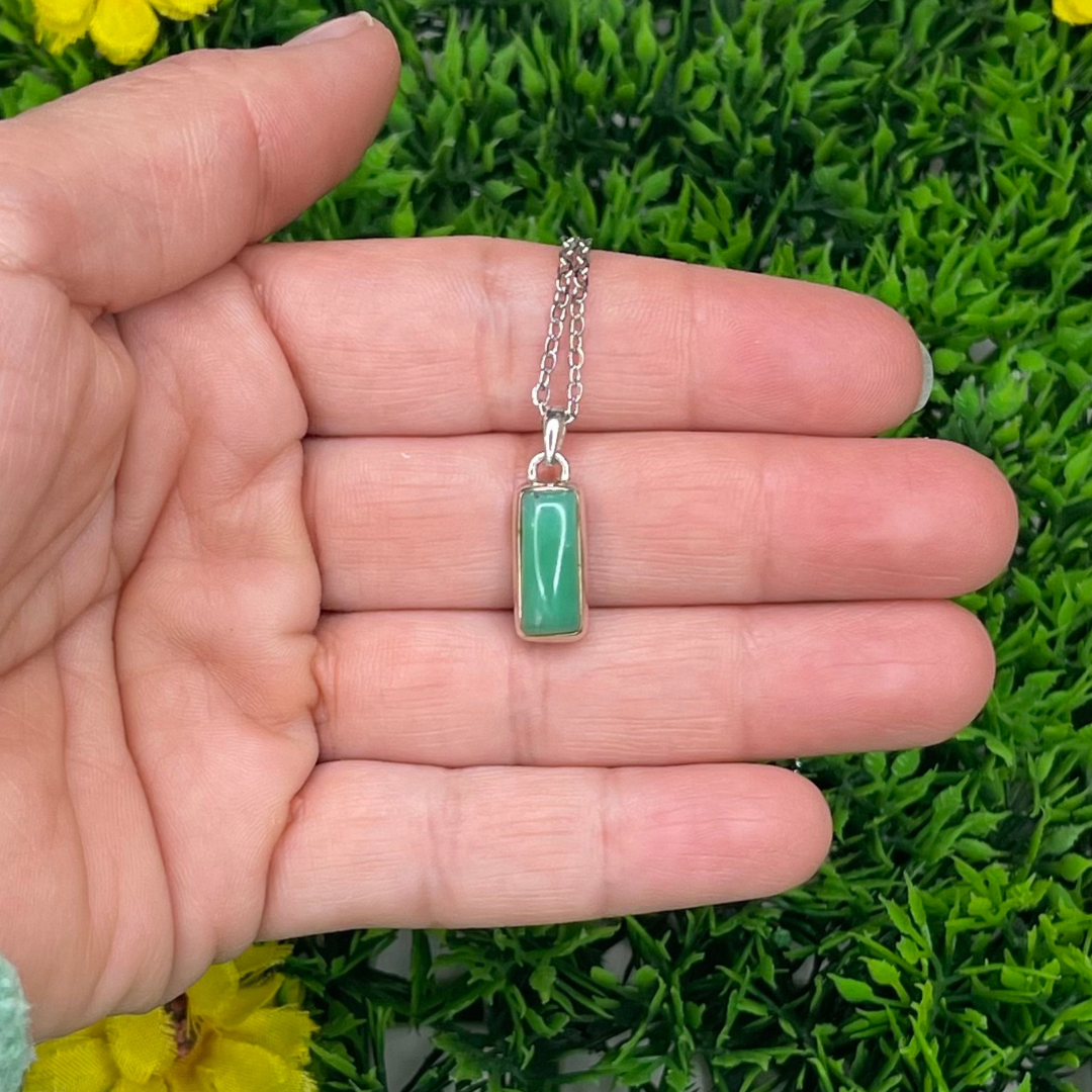 Pendentif Argent 925 Chrysoprase #29