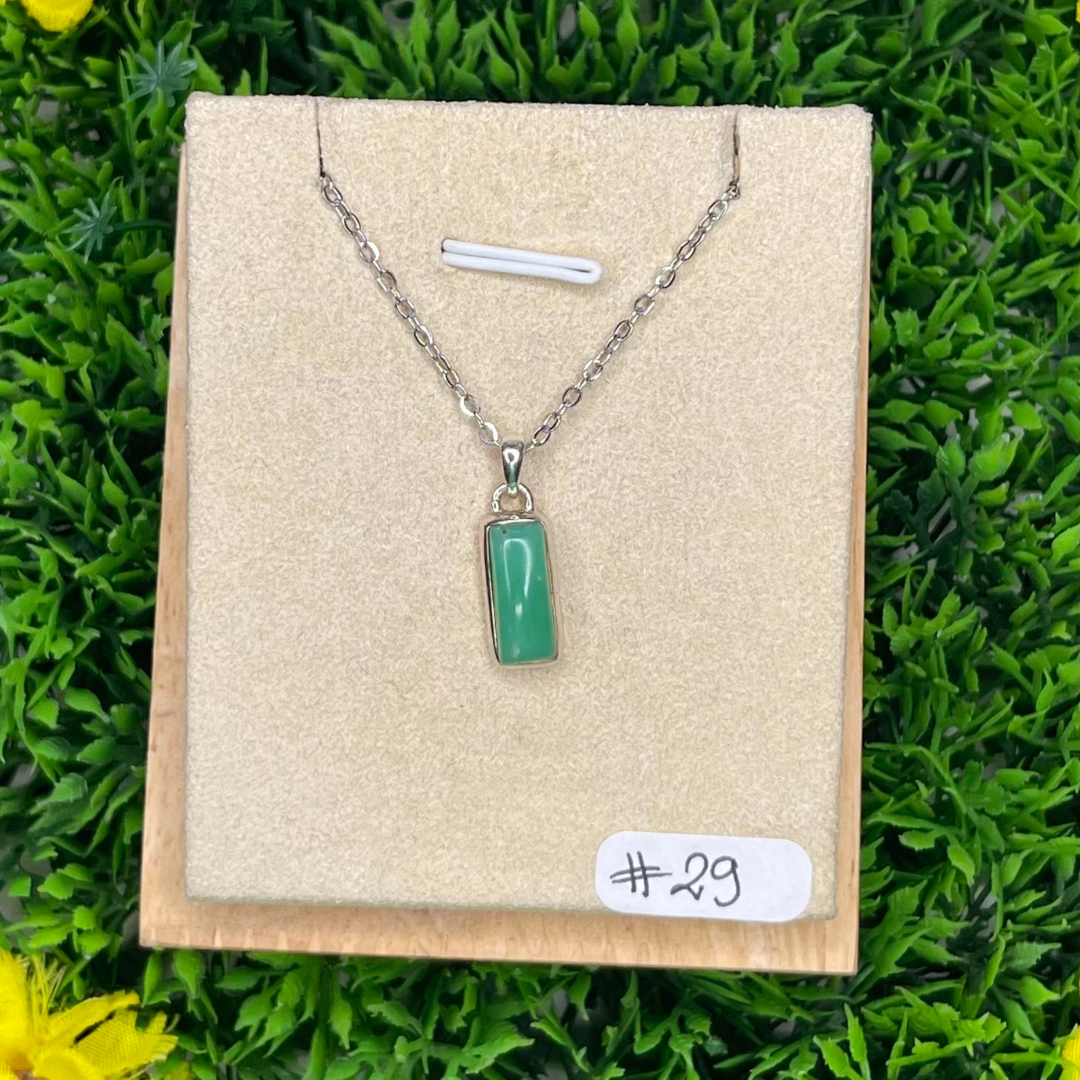 Pendentif Argent 925 Chrysoprase #29