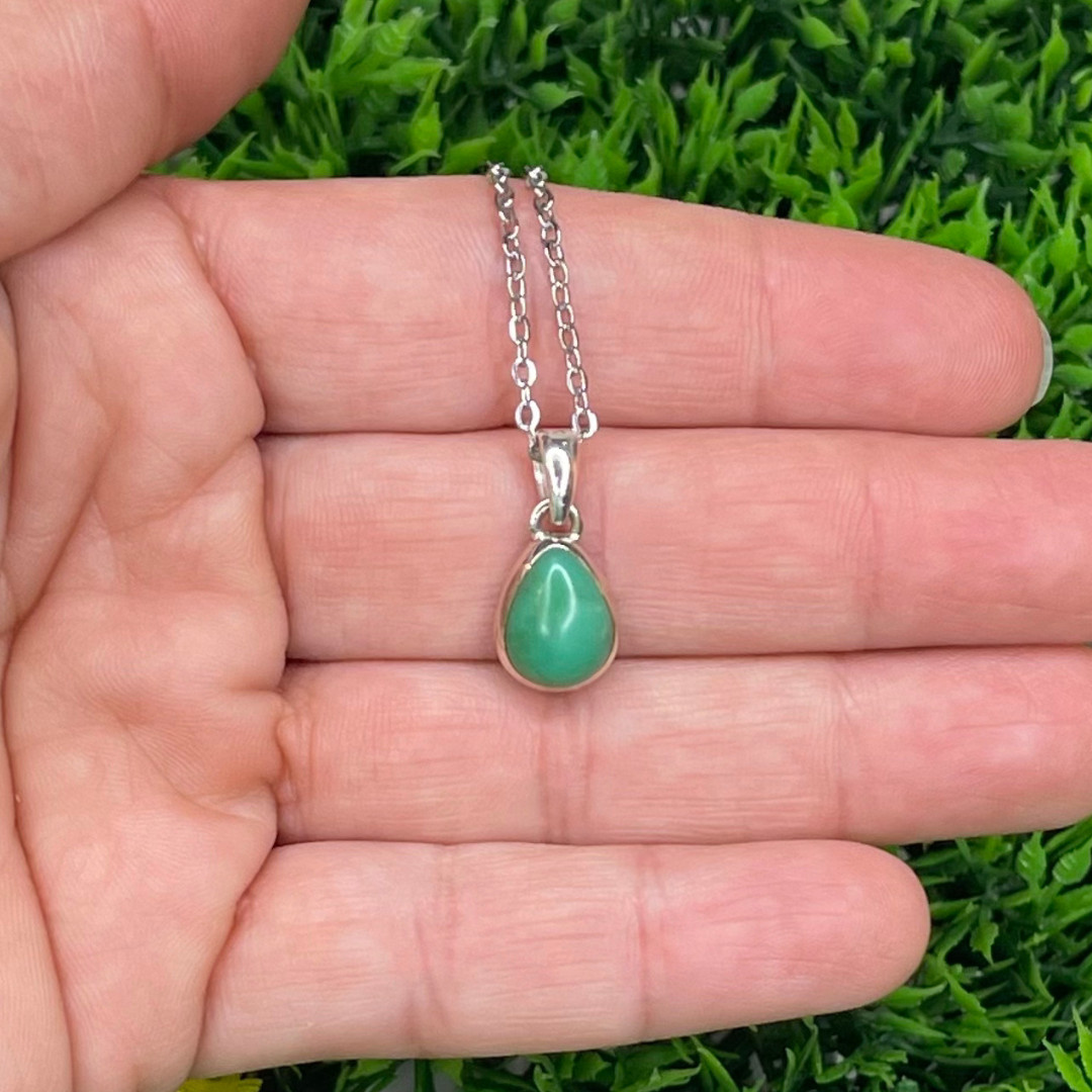 Pendentif Argent 925 Chrysoprase #30