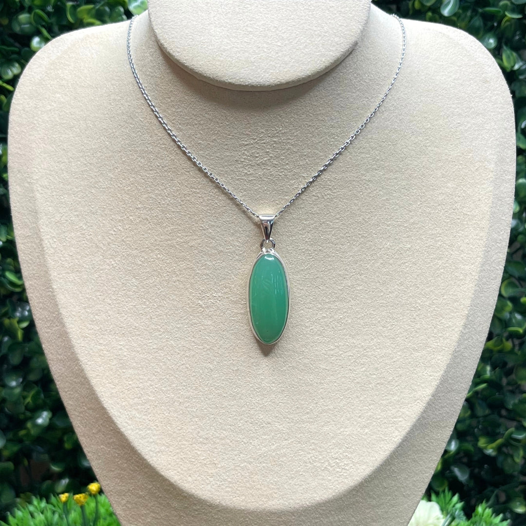 Pendentif Argent en Chrysoprase #7