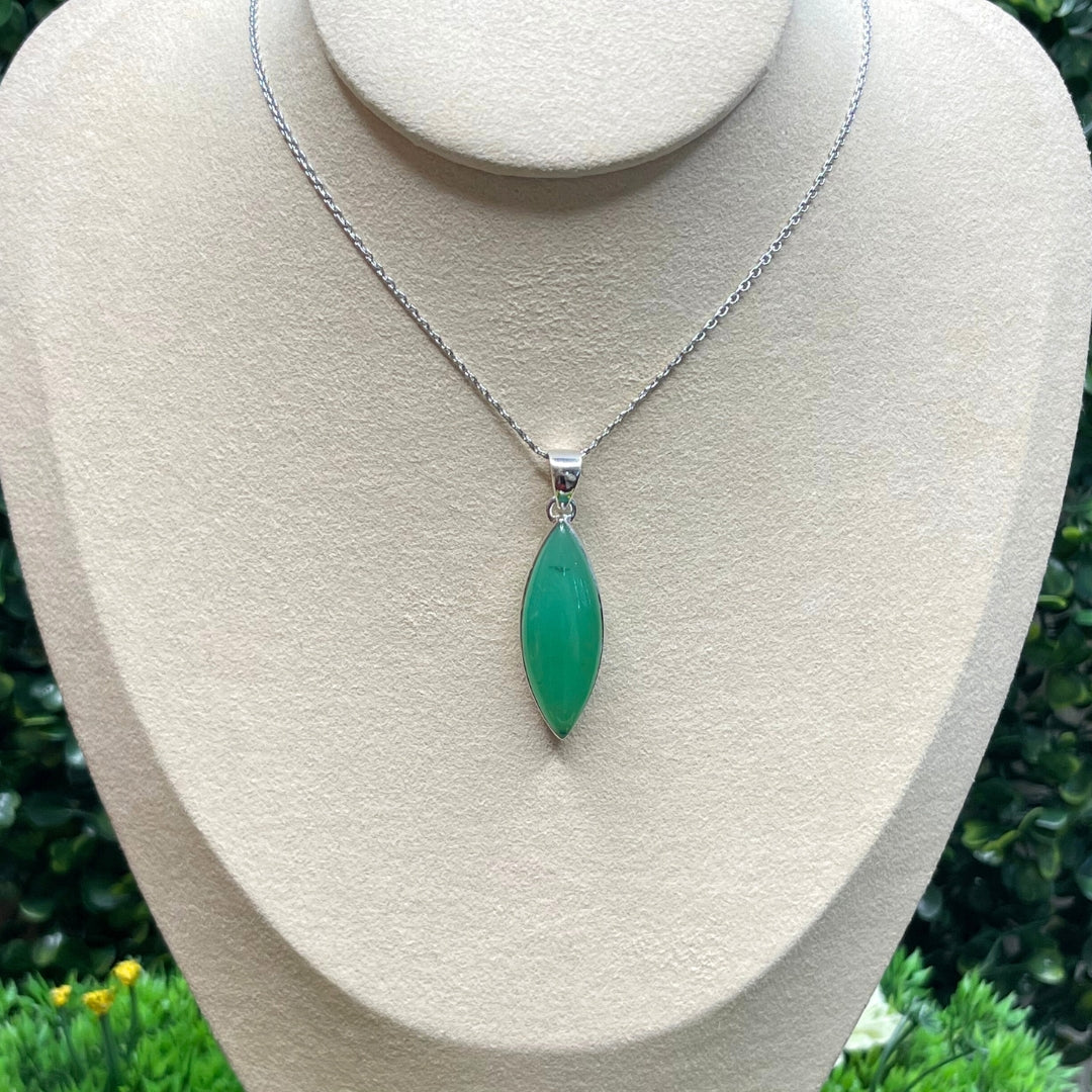 Pendentif Argent en Chrysoprase #8
