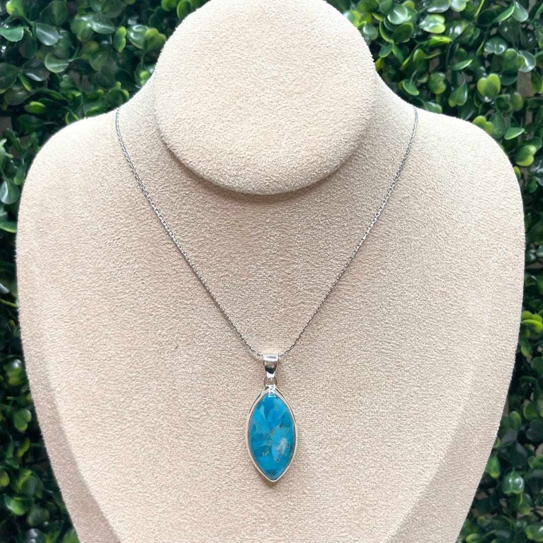 Pendentif Argent 925 Turquoise Mohave #12