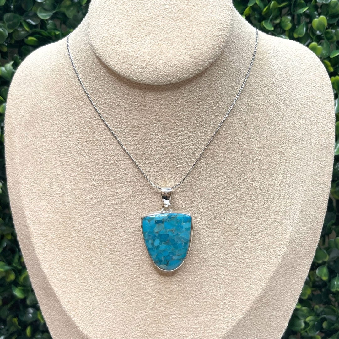 Pendentif Argent Turquoise Mohave #19