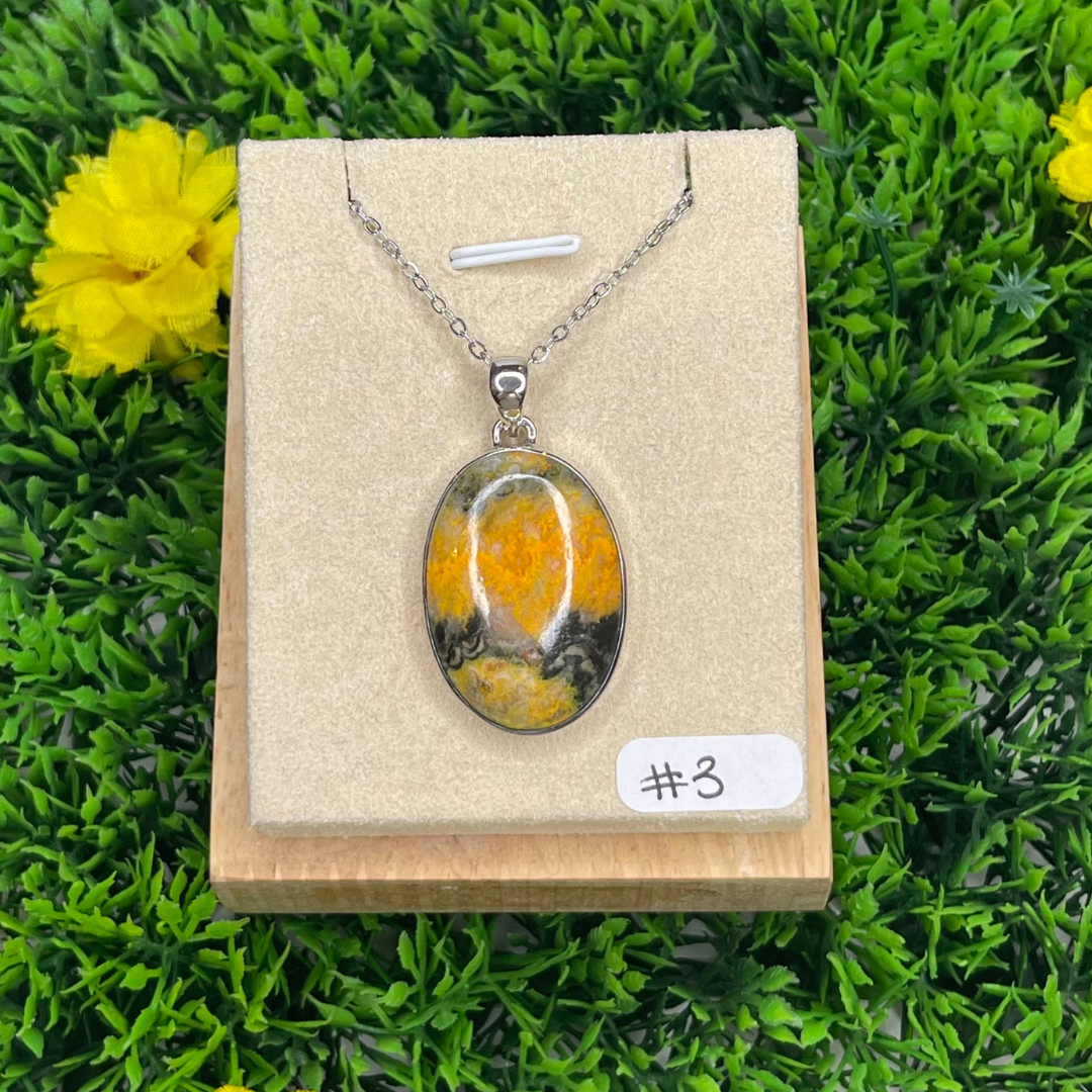 Pendentif Argent Jaspe Bumblebee #3 - Bagues