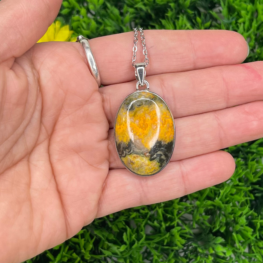 Pendentif Argent Jaspe Bumblebee #3 - Bagues