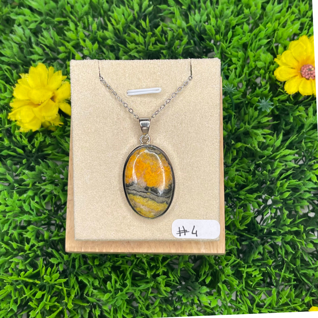 Pendentif Argent Jaspe Bumblebee #4 - Bagues