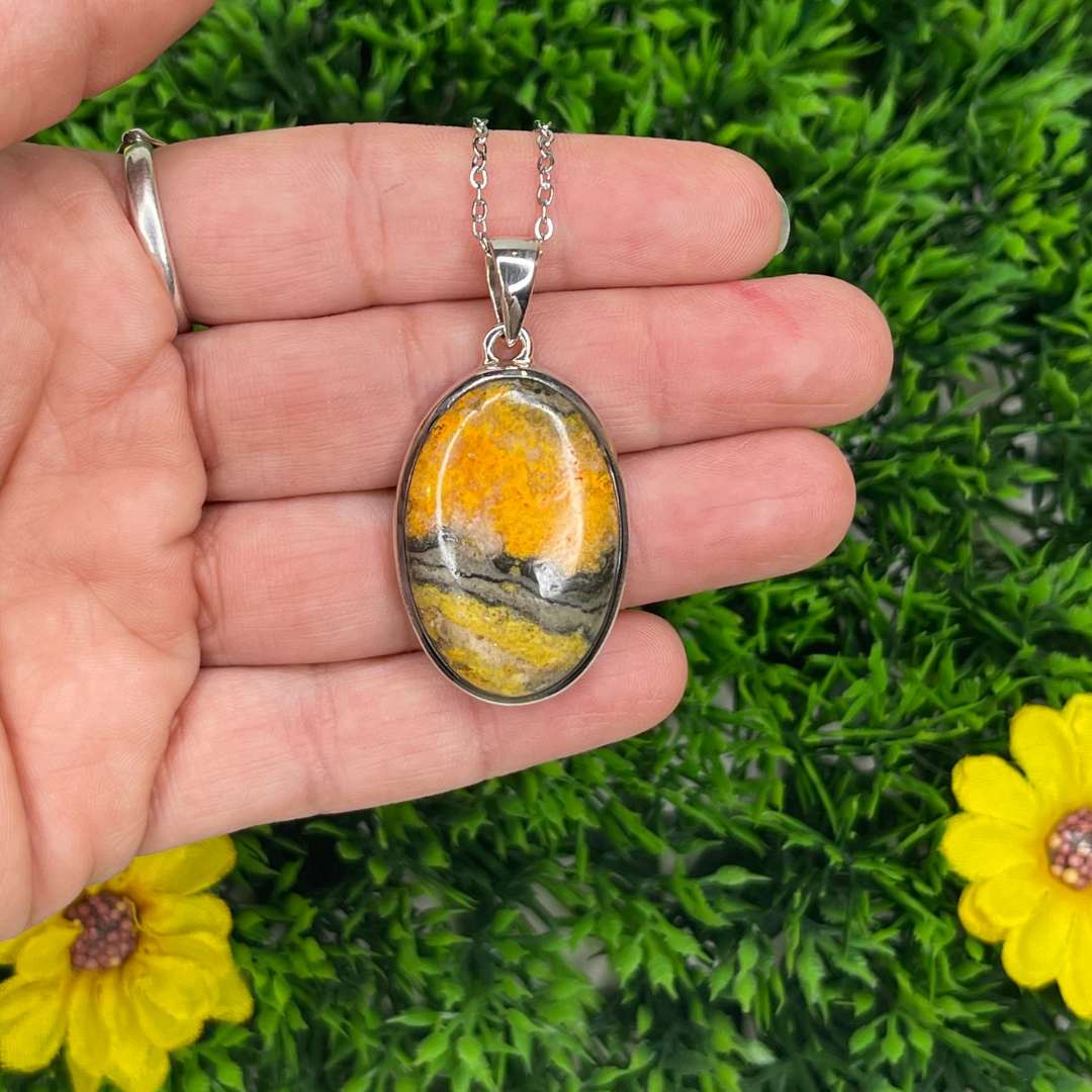 Pendentif Argent Jaspe Bumblebee #4 - Bagues