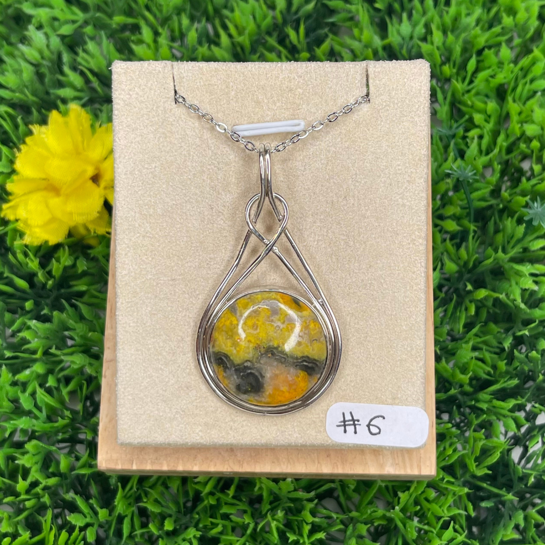 Pendentif Argent Jaspe Bumblebee #6 - Bagues