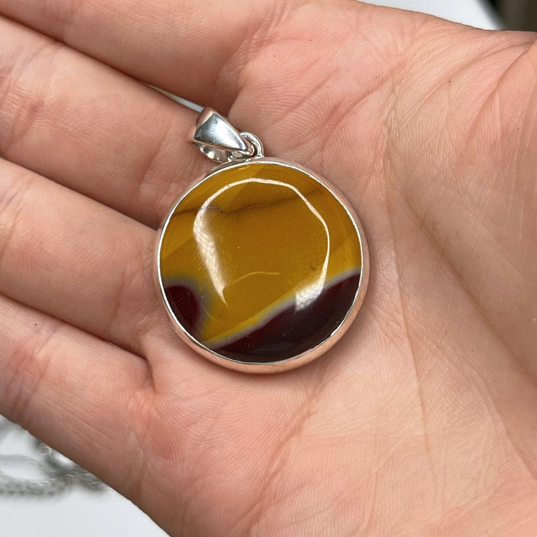 Pendentif Argent 925 Jaspe Mookaïte #12
