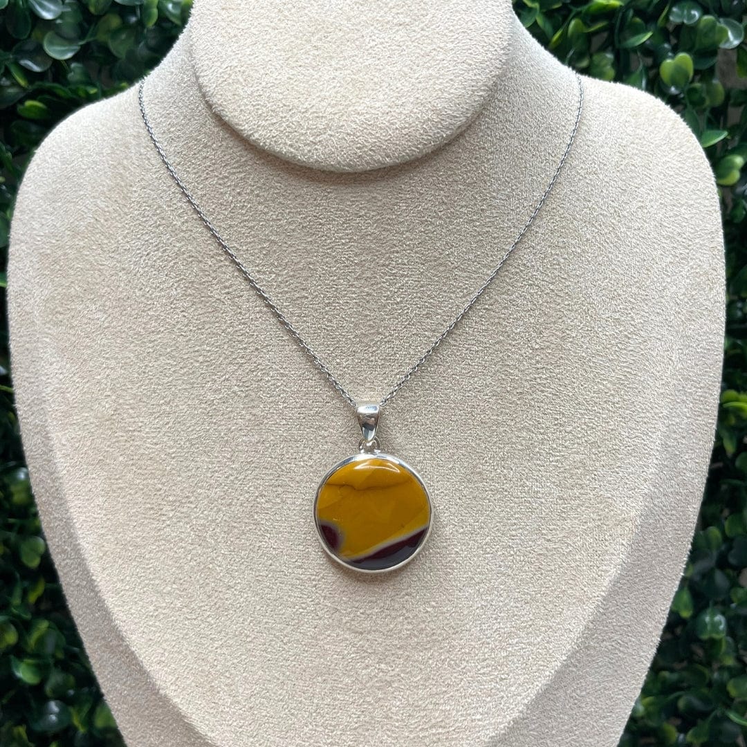 Pendentif Argent 925 Jaspe Mookaïte #12