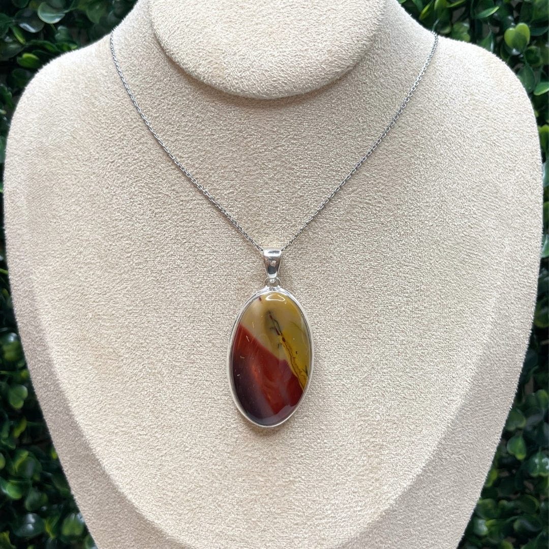 Pendentif Argent 925 Jaspe Mookaïte #19
