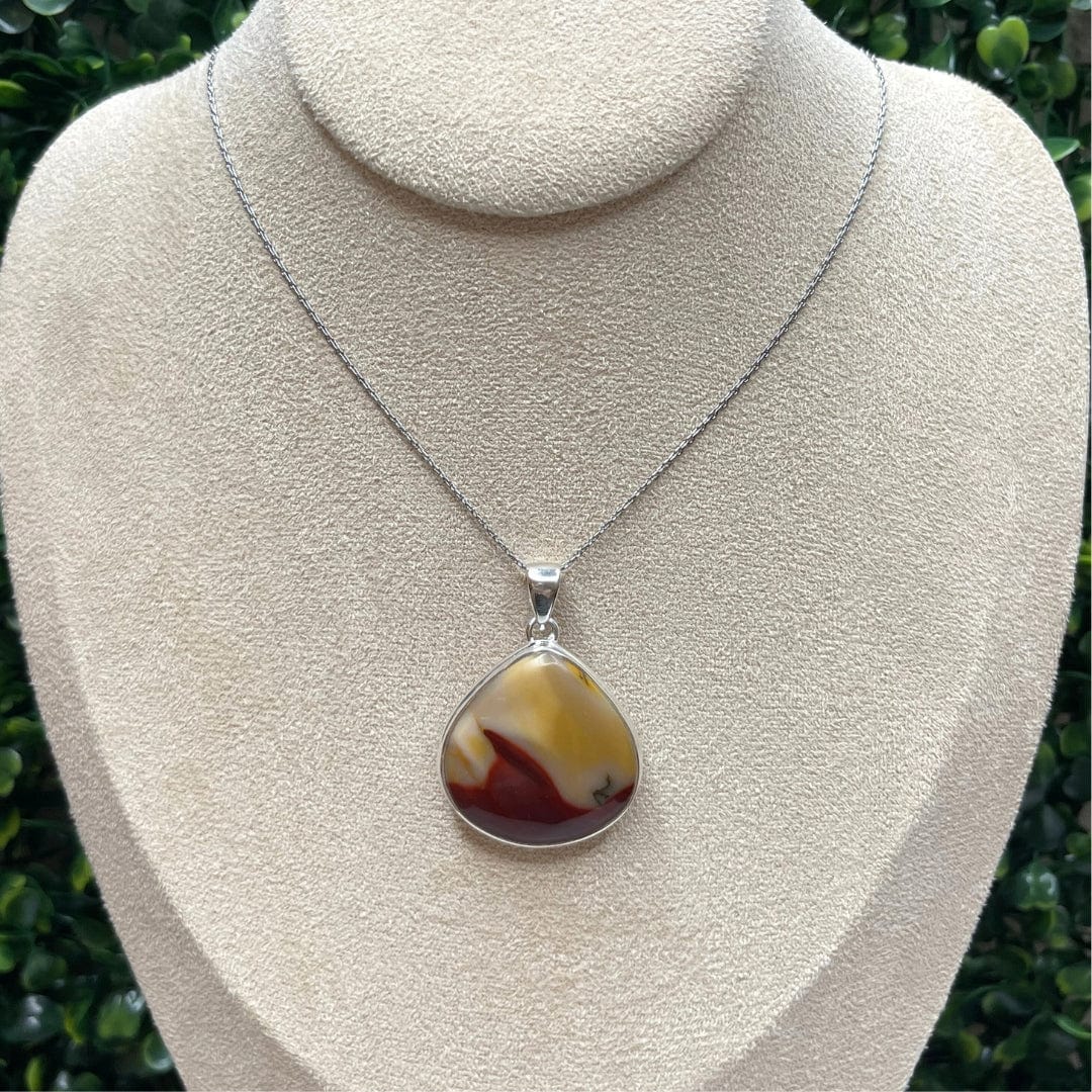 Pendentif Argent 925 Jaspe Mookaïte #4