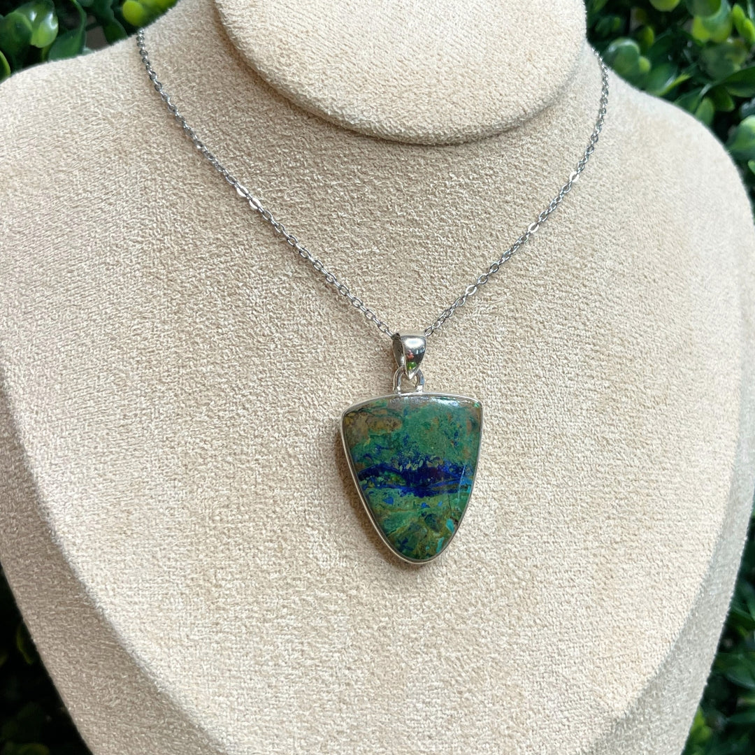 Pendentif Argent 925 Malachite Azurite #2
