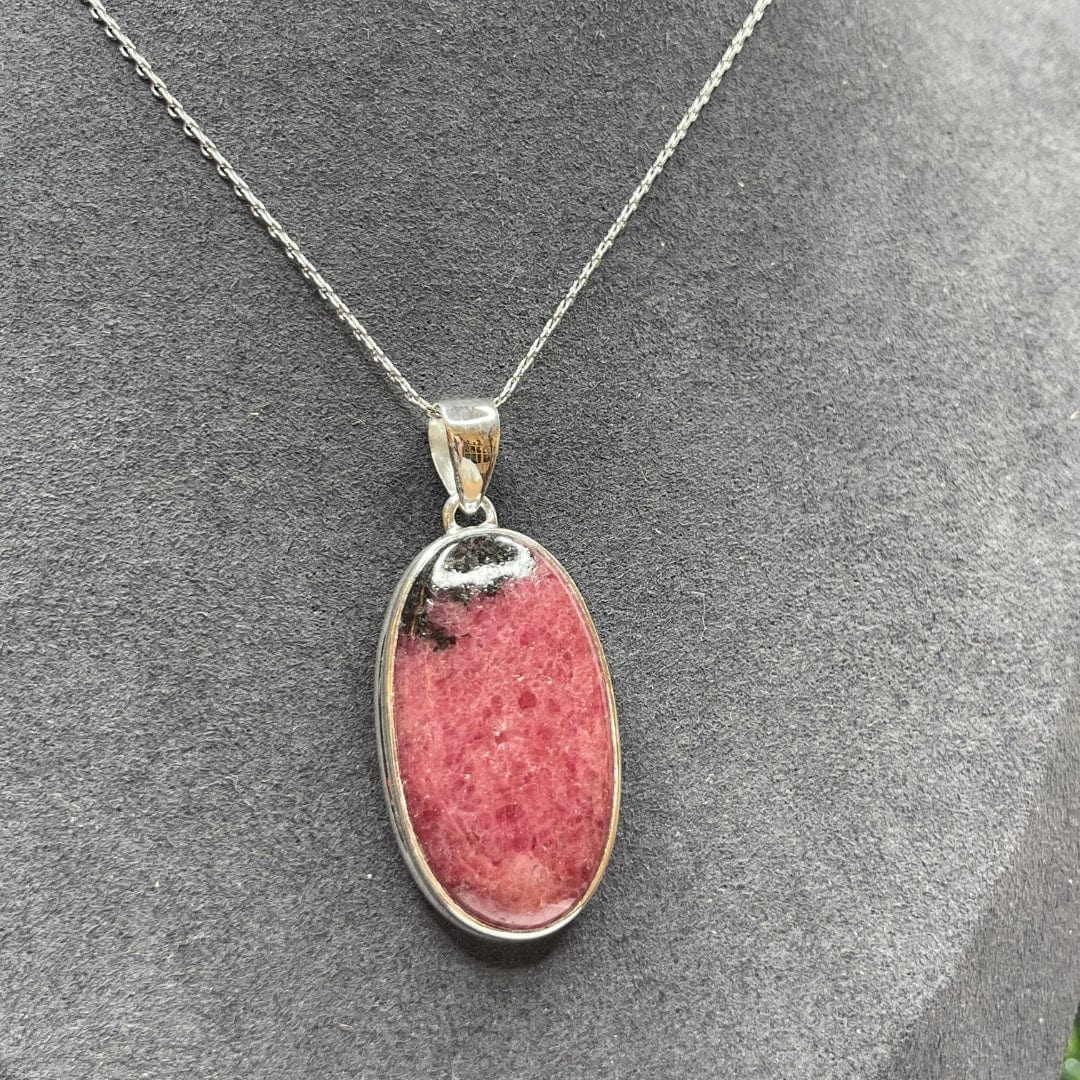 Pendentif Argent 925  Rhodonite Australienne #19