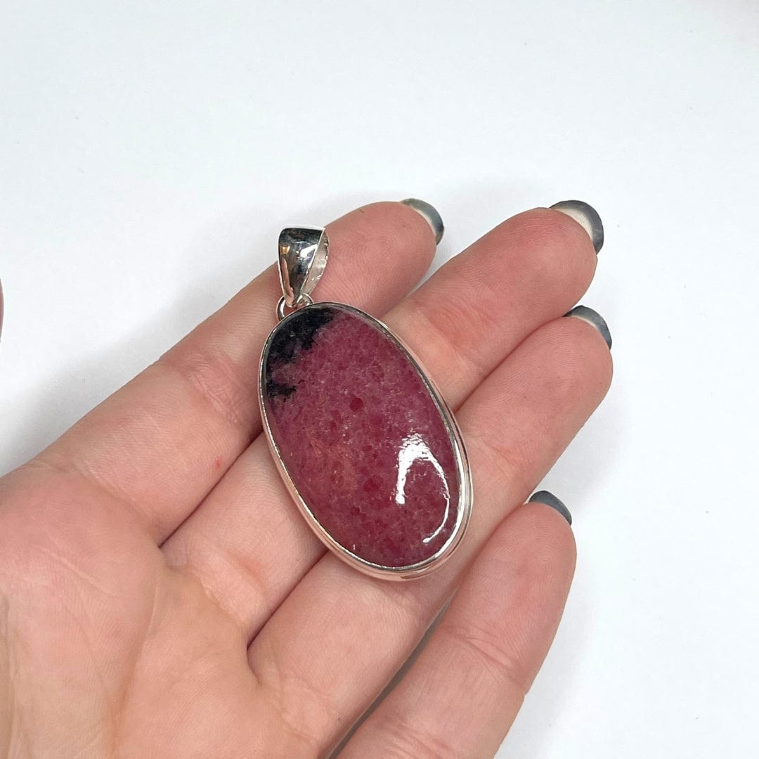 Pendentif Argent 925  Rhodonite Australienne #19