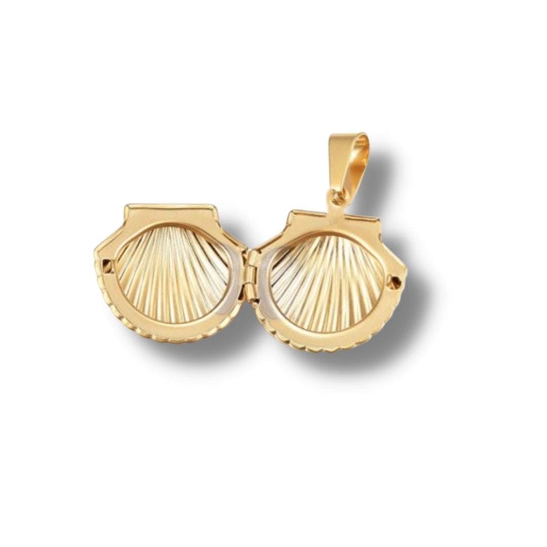 Pendentif avec photo coquille st jaque - Breloques et pendentifs