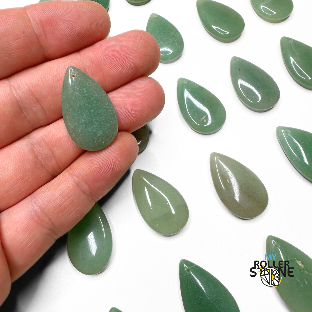 Pendentif Aventurine Percé - Perles