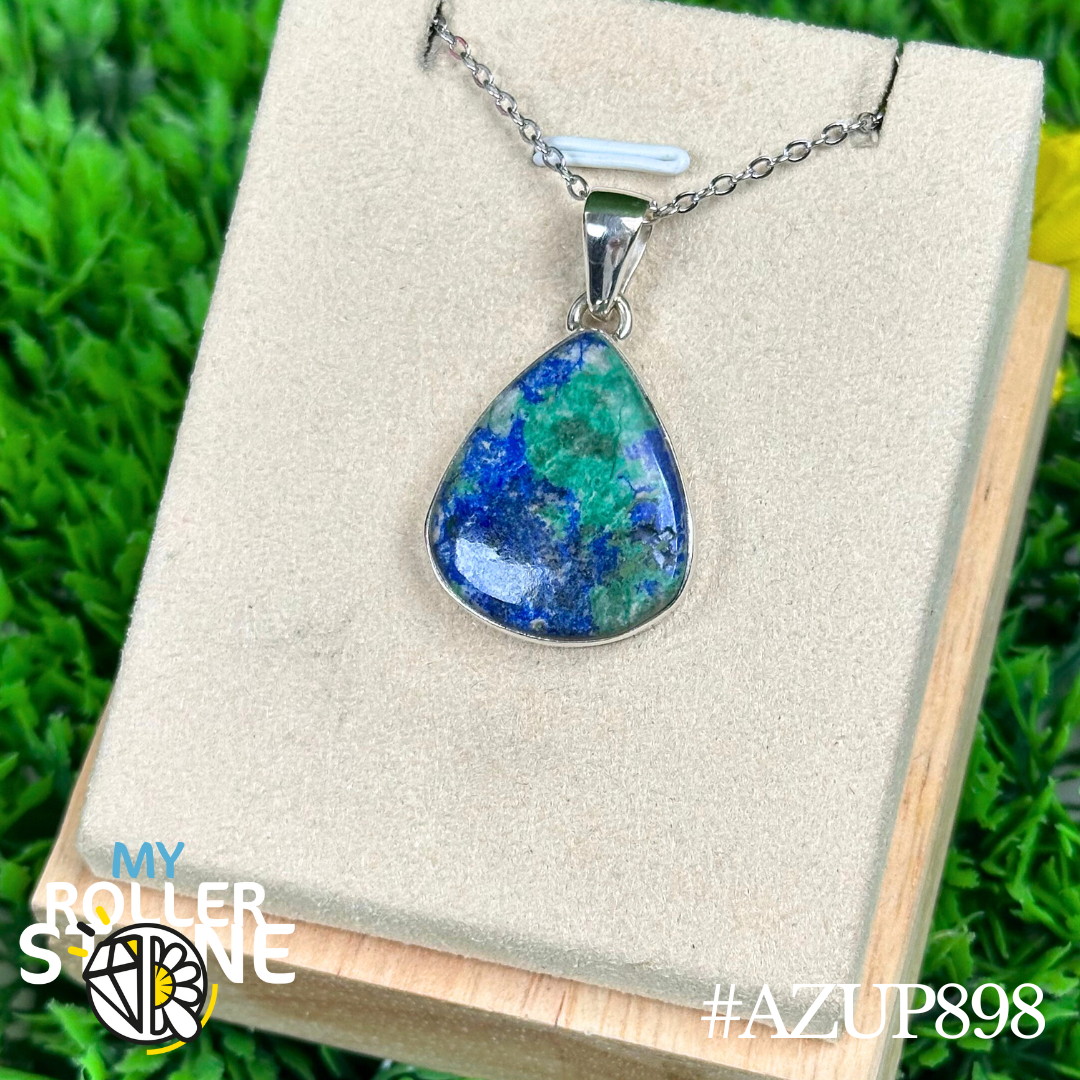 Pendentif Azurite Chrysocolle #AZUP898